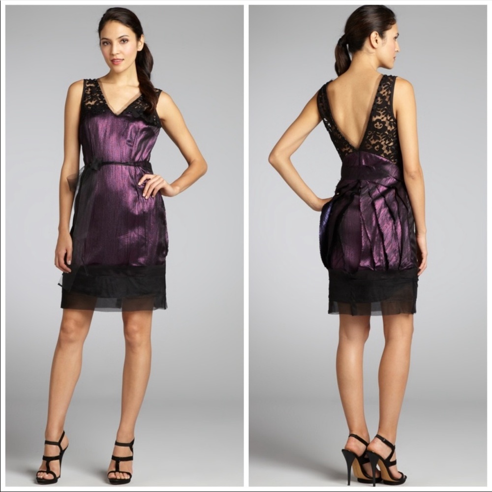 Vera Wang Lavender Label Purple Shimmer Dress